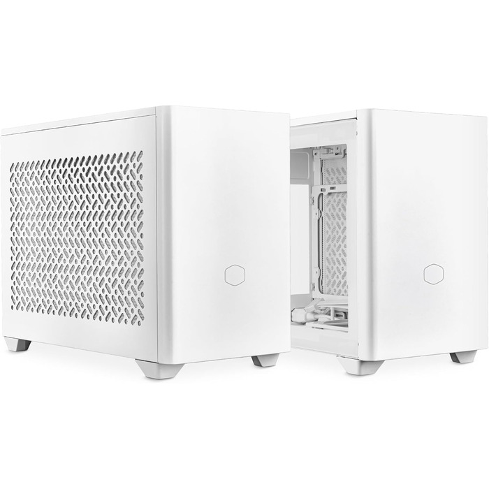 Корпус Mini-ITX Cooler Master MasterBox NR200P V2 білий з прозорою бічною панеллю, вертикальним розташуванням відеокарти та вентилятором 120 мм PWM