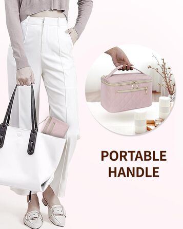 Косметичка для жінок, велика дорожня косметичка для макіяжу з відділенням для пензликів, органайзер, культик, з PU-шкіри, переносний мішечок для макіяжу, зелений (патент)