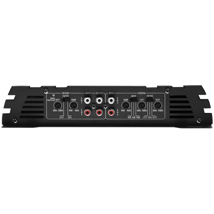 Crunch GPX-1000.4 4-канальний автомобільний підсилювач класу A/B, 4x125 Вт RMS на 2 Ом, 2x250 Вт мостом на 4 Ом, Bass Boost, фільтри HPF/LPF, RCA, 12V, Car HiFi