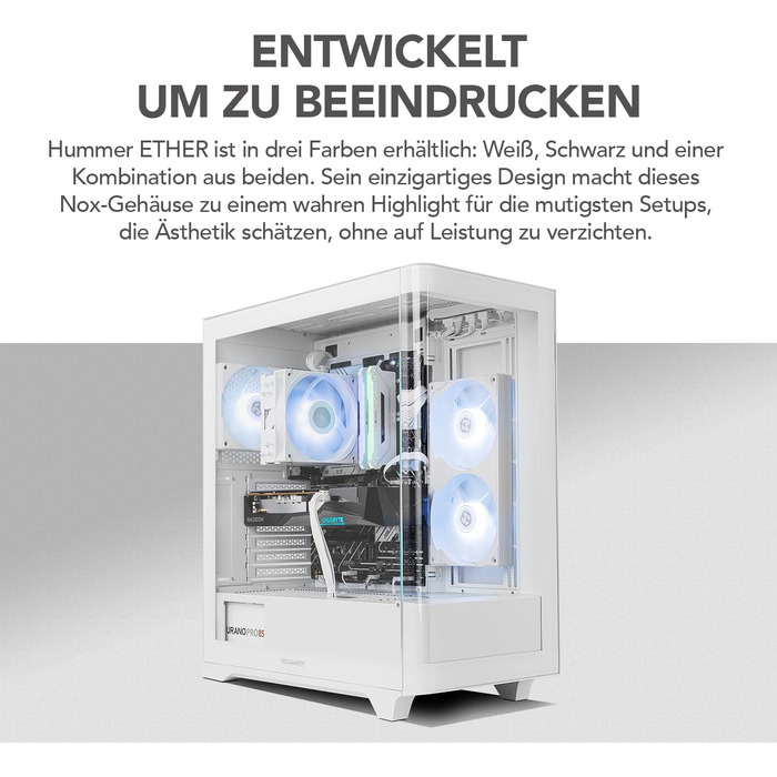 Ігровий корпус NOX Hummer BIOS Midi-Tower ATX/Micro-ATX/ITX з 8