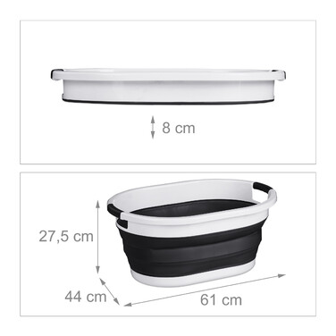 Relaxdays Foldable Laundry Basket, 36 Liter