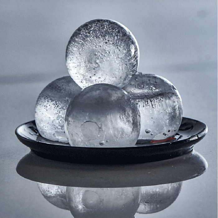 Large Ice Cube Mold, Silicone, Sphere 3cm, 2-Piece Set