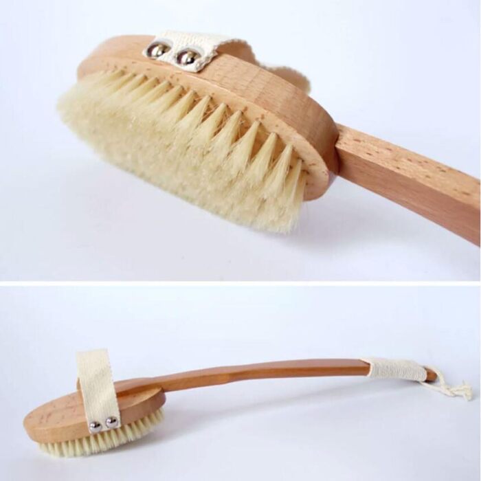 CambOs Bath Brushes with Boar Bristles for Women and Men, Bath and Body Brushes, Bath Accessories, Shower Brushes with Long Handle