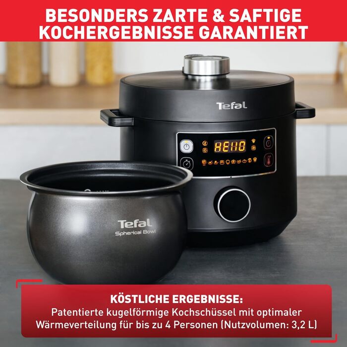Tefal CY7548 Turbo Cuisine Multi-Cooker, 1000W, Plastic, 5 liters, Black Cuisine Multi-Cooker - 5L