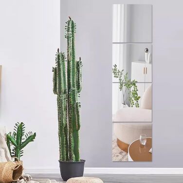 Акрилові дзеркала на стіну, самоклеючі, 4 шт., безпечні, для макіяжу, дому, спортзалу (30x30 см, 20x20 см)