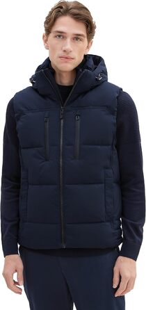 Жилет чоловічий Tom Tailor з капюшоном, стеганий, XXL, колір Sky Captain Blue