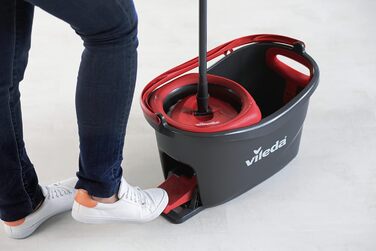 Набір для миття підлоги Vileda Turbo Wischmopp: мікрофібра, телескопічна ручка 123 см, еко-упаковка (з запасним чохлом)