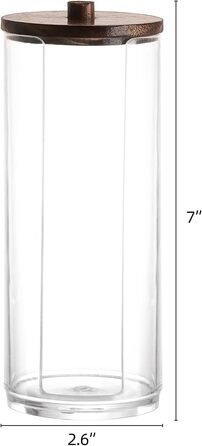 Набір для зняття макіяжу Tecbeauty Wattepad: органайзер, баночка для ватних дисків, дерев'яний ковпачок, скло