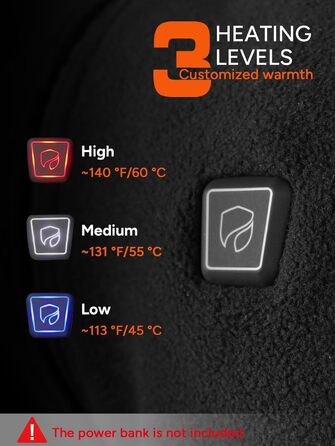 Електрична гріюча жилетка Dr. Prepare для чоловіків та жінок, унісекс, з акумулятором, XL, флісова (без Powerbank)