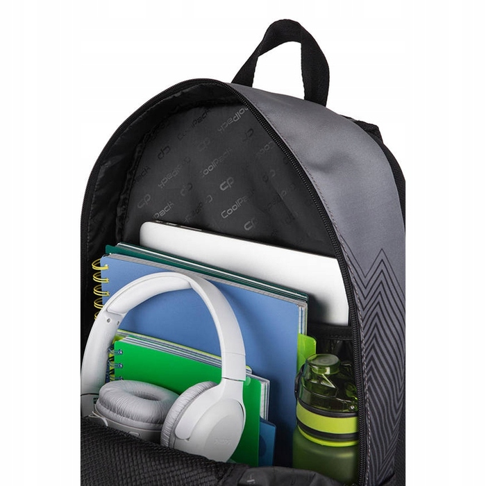 Шкільний рюкзак CoolPack багатокомパートментний, чорний, 27 л, з відділенням для ноутбука