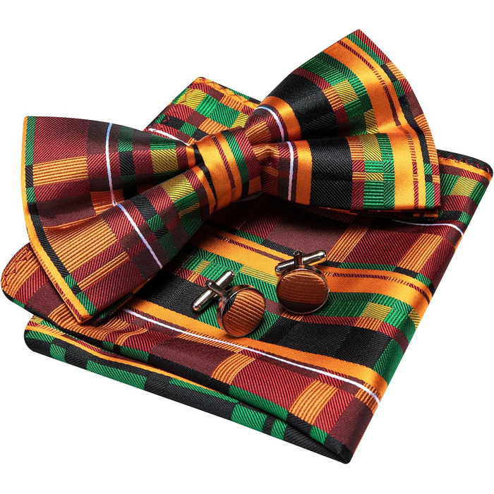 Комплект краватки та хустинки Barry.Wang Paisley оранжевого кольору для чоловіків на весілля та урочисті події