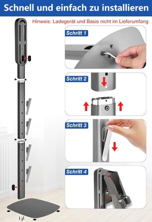 Настінна кріплення для пилососа Dyson (Gen5, V15, V12, V11, V10, V8, V7, V6) з вуглецевої сталі, сірий