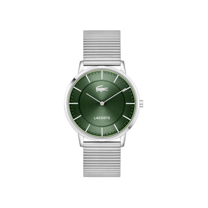 Годинник чоловічий Lacoste Crocorigin Quartz (світло-зелений) на браслеті (сталь/шкіра)