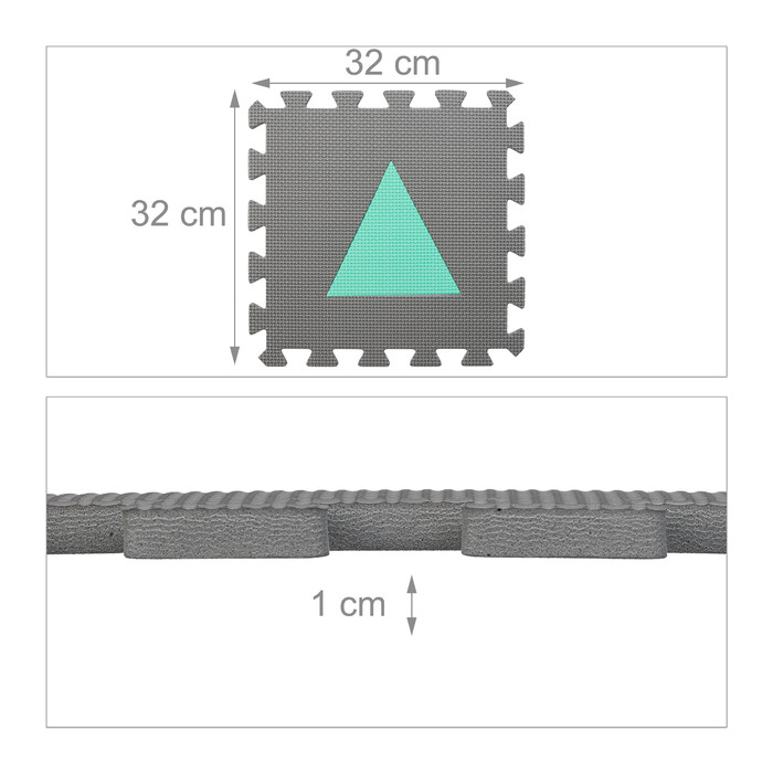 Relaxdays Puzzle Mat with Border
