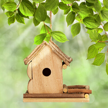 Relaxdays Decorative Birdhouse with Feeding Station