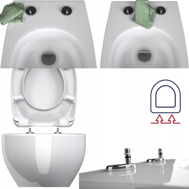 Сидіння для унітаза Geberit Selnova Square Hamberger, білий duroplast