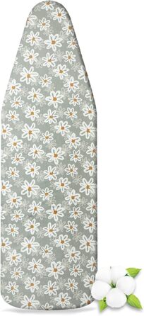 Чохол для гладильної дошки 125x45 см, Extra Dick з бавовни, з підкладкою та терморефлексною поверхнею, з гумкою, сумісний з дошками 117-125x37-45 см, для парогенераторів та прасок, Easy Fit