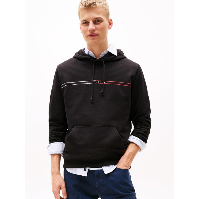 Чоловічий худі Tommy Jeans Entry Graphic з капюшоном, чорний (S)