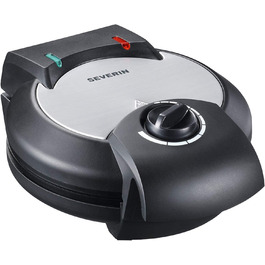 Severin Black Line Heart Waffle Maker - PFAS-Free Coating, Indicator Light, Cord Storage, 1000W