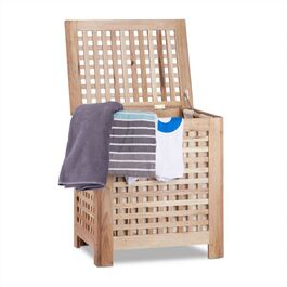 Relaxdays Laundry Hamper Walnut