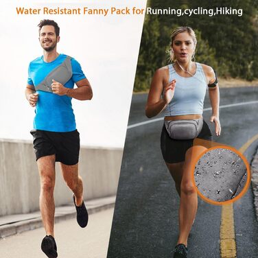 Чоловіча/Жіноча поясна сумка-бананка 4 Taschen, велика місткість, чорна/сіра, для iPad mini/iPhone 12 Pro Max, водонепроникна, з регульованим ремінком