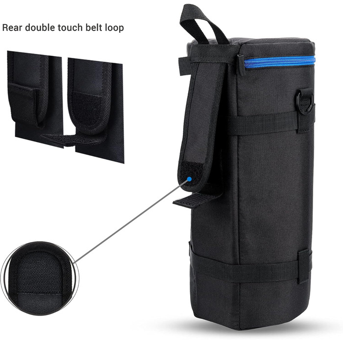 Сумка для об'єктива JJC Deluxe для Sony FE 200-600mm, Nikon Z 180-600mm, Nikon Z 600mm, водонепроникний захист, з плечовим ременем та знімним кишеньком