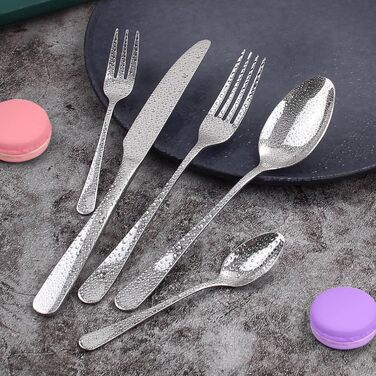 12-Person Cutlery Set, Targzier Cutlery, 60-Piece Place Setting including Knife, Fork, and Spoon, Stainless Steel Mirror-Polished Cutlery Sets, High-Quality Tableware & Dishwasher Safe