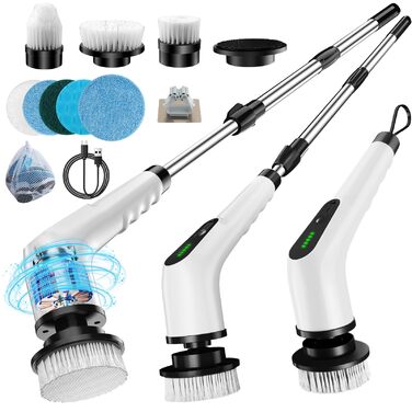 Електрична щітка для прибирання 9 в 1 з набором насадок, акумулятор 3000mAh, для ванної, кухні, авто, плитки