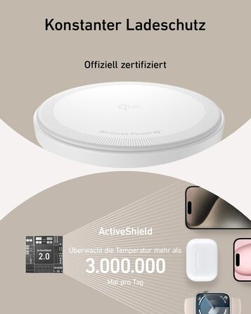 Anker MagGo Зарядна станція 3-в-1 бездротова, 15W, MagSafe, Qi2, для iPhone 16/15/14/13, AirPods Pro, Apple Watch Ultra (з USB-C адаптером та кабелем)