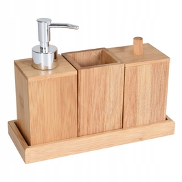 Набір аксесуарів для ванної кімнати Bisk Laos, бамбук, 4 предмети