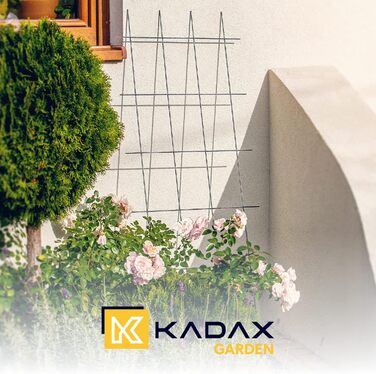 KADAX Шпалера для рослин із сталі 60x150 см, садове металеве гратчасте решітка для витких рослин, троянд, балкона, тераси