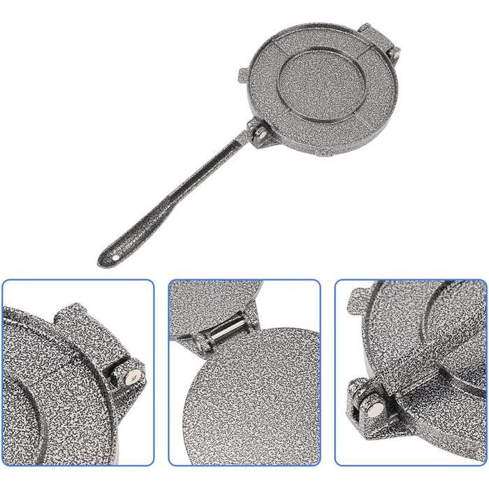 Прес для тортилій з чавуну, 16 см - для тортилій, чапати, кесадільї, роті, фладенброт, піци, млинців