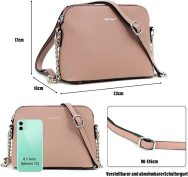 Сумка жіноча TANTOMI через плече крос-боді ланцюжкова Altrosa (Рожева) - елегантна вечірня сумочка