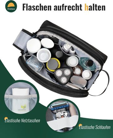 Чоловіча дорожня косметичка Kulturbeutel, водонепроникна косметичка для подорожей, чорна, M