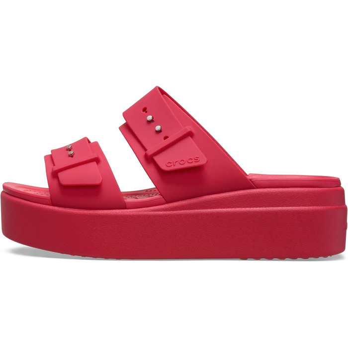 Crocs Brooklyn Buckle Wedge – Стильні босоніжки на танкетці, колір Digital Raspberry (33 EU)