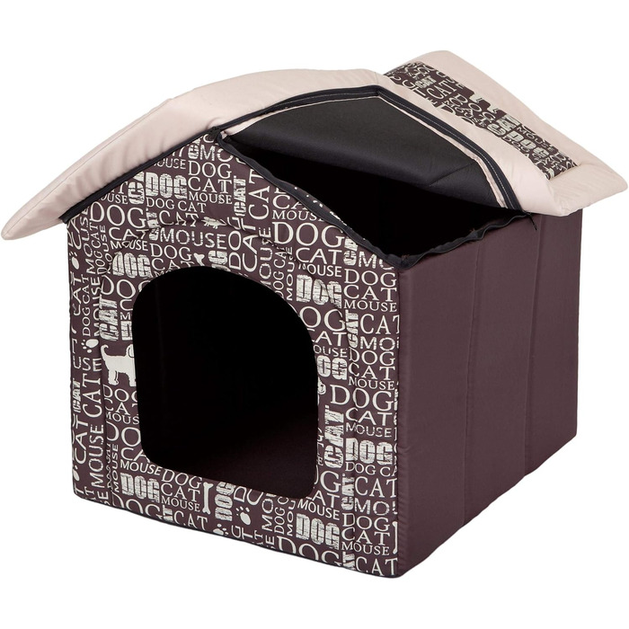 Будка для собак, лежанка для собак, хатинка для котів, лежанка для тварин XL - 60x55 см з написом XL - 60x55x60 см