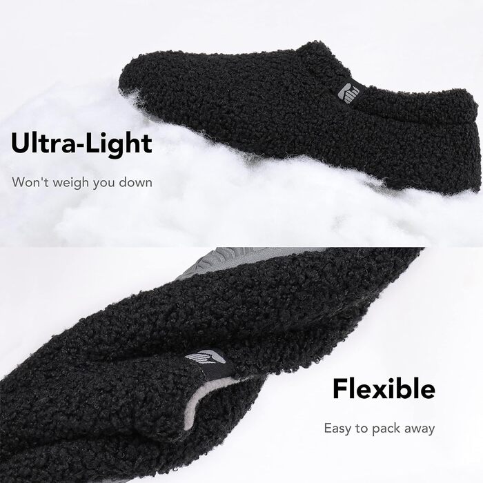 Домашні тапочки RockDove з м'якої флісової тканини для жінок, чорні, розмір 38/39 EU