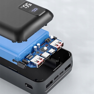 Потужний павербанк Baseus 50000mAh 22.5W: 2x USB, USB-C, QC 3.0, з LED-дисплеєм та системою безпеки