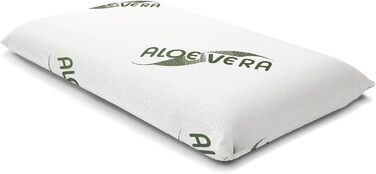 Seven-Sleep Orthopedic Neck Pillow - Head pillow made of pressure-equalizing Visco-Gel foam (Memory Foam) with Aloe Vera cover - Pillow in 70x42cm size, 15cm height