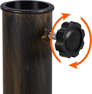 Yaheetech Umbrella Stand Balcony Umbrella Stand Market Umbrella Stand Umbrella Base Umbrella Stand for Umbrella Poles up to 38 mm / 48 mm, Bronze