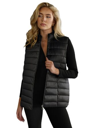 Жіноча степкова жилетка OZONEE з капюшоном, без рукавів, спортивна, тепла, для активного відпочинку, чорна (777/1765KA)