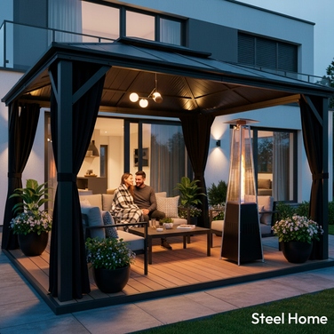 Обігрівач-парасоль Steelfence, 227 см, 13 кВт