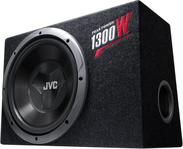 Автосабвуфер JVC CS-BW120, 1200 Вт, чорний, одноканальний