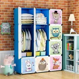 BRIAN & DANY Expandable Kids' Storage Unit with Doors and Hooks