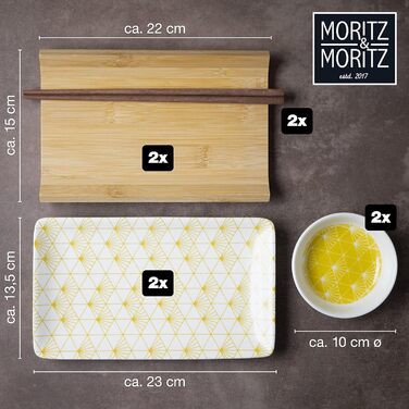 Набір посуду для суші Moritz & Moritz на 2 особи (8 предметів)