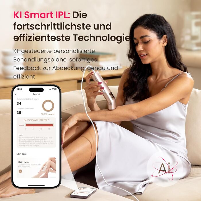 Пристрій для епіляції IPL, 25 Дж, лазерне видалення волосся для жінок та чоловіків, безболісна технологія охолодження сапфіром, довготривалий ефект для зони бікіні, ніг, пахв, тіла, колір: шампань-золото