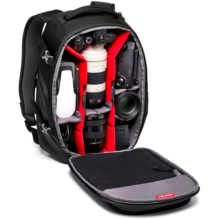 Комплект Manfrotto: Алюмінієвий дорожній штатив Befree Advanced з кульковою головою та рюкзак Advanced Gear III для камери та ноутбука, чорний