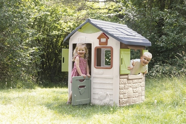 Дитячий садовий будиночок Smoby Life Neo Jura (великий) з кухнею та віконницями