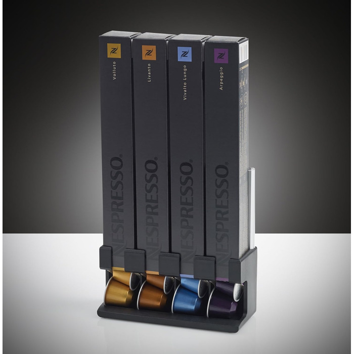 Тримач капсул Nespresso U-CAP ONE – органайзер для 40 капсул, ALU/пластик, срібно-чорний