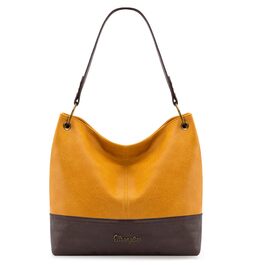 Сумка жіноча Wrangler Hobo двоколірна жовта з екошкіри з ручкою та плечовим ременем